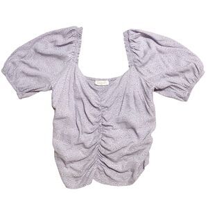 Puff Sleeve Floral Top Size M Ruched Milkmaid Cottagecore Fairycore Y2k Floral